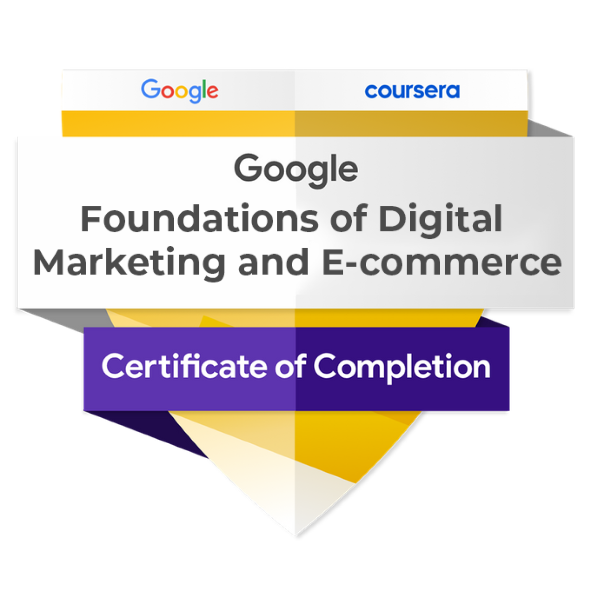 Bryan Bowser Google Coursera Foundations of Digital Marketing and E-Commerce Certificate